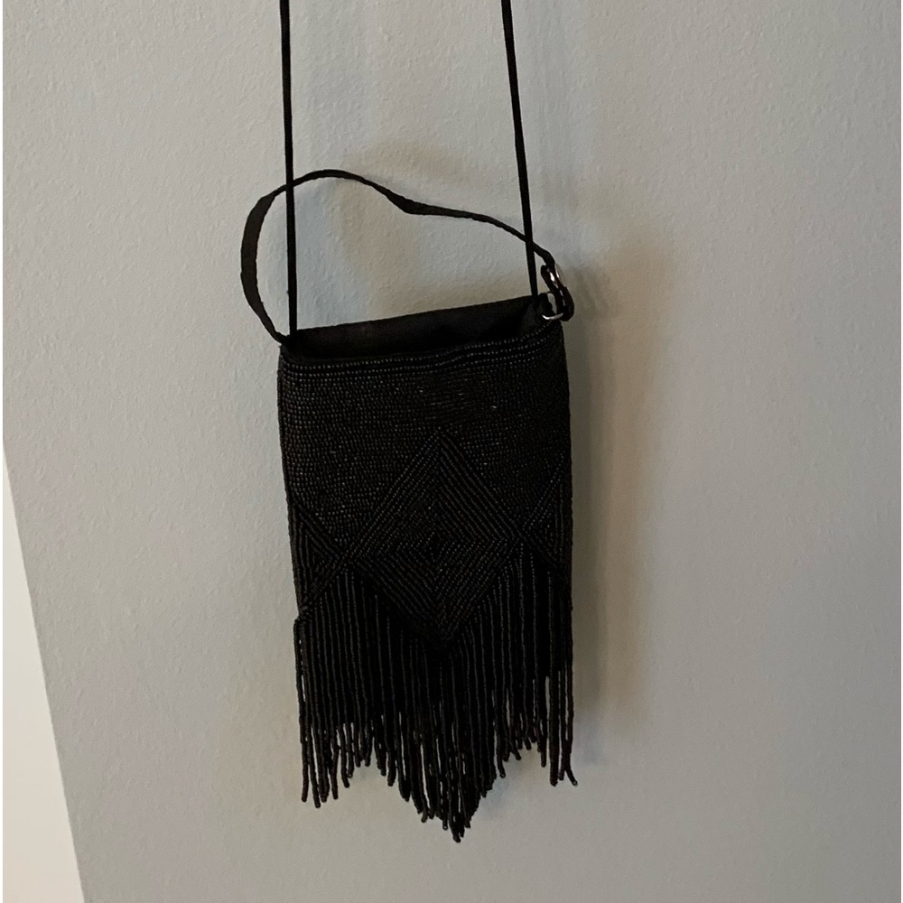 2 Bags for 1 price… Bamboo Trading Company Beaded Bags. Black & Beige. - Picture 15 of 16